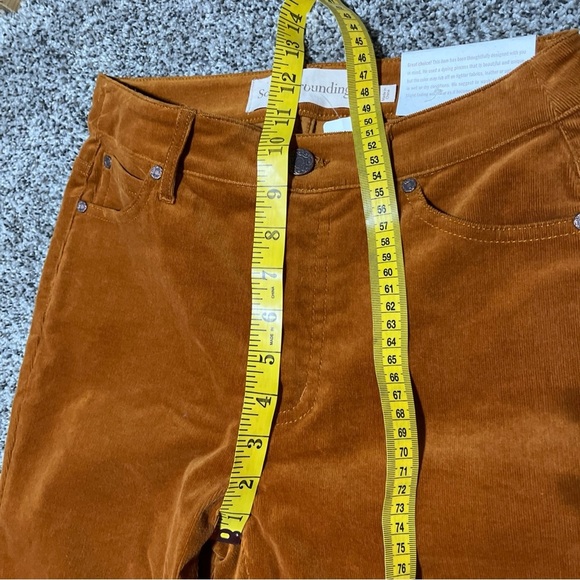 Soft Surroundings Womens Corduroy Pecan Full Length Skinny Pants Size 2p NWT - Picture 4 of 11